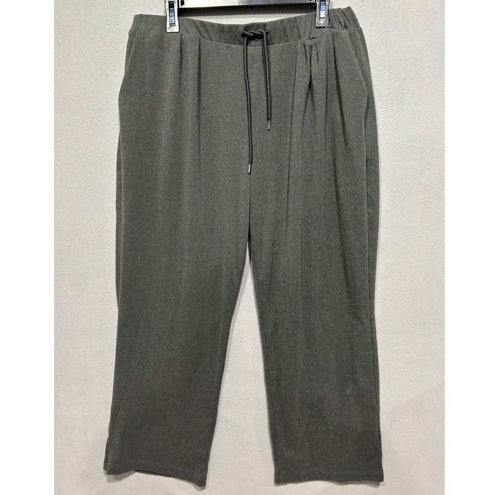 ebb & flow Athleisure Pants Womens XL Green Textured Pockets Loungewear Pull On